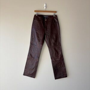 GAP y2k leather boot cut pants
